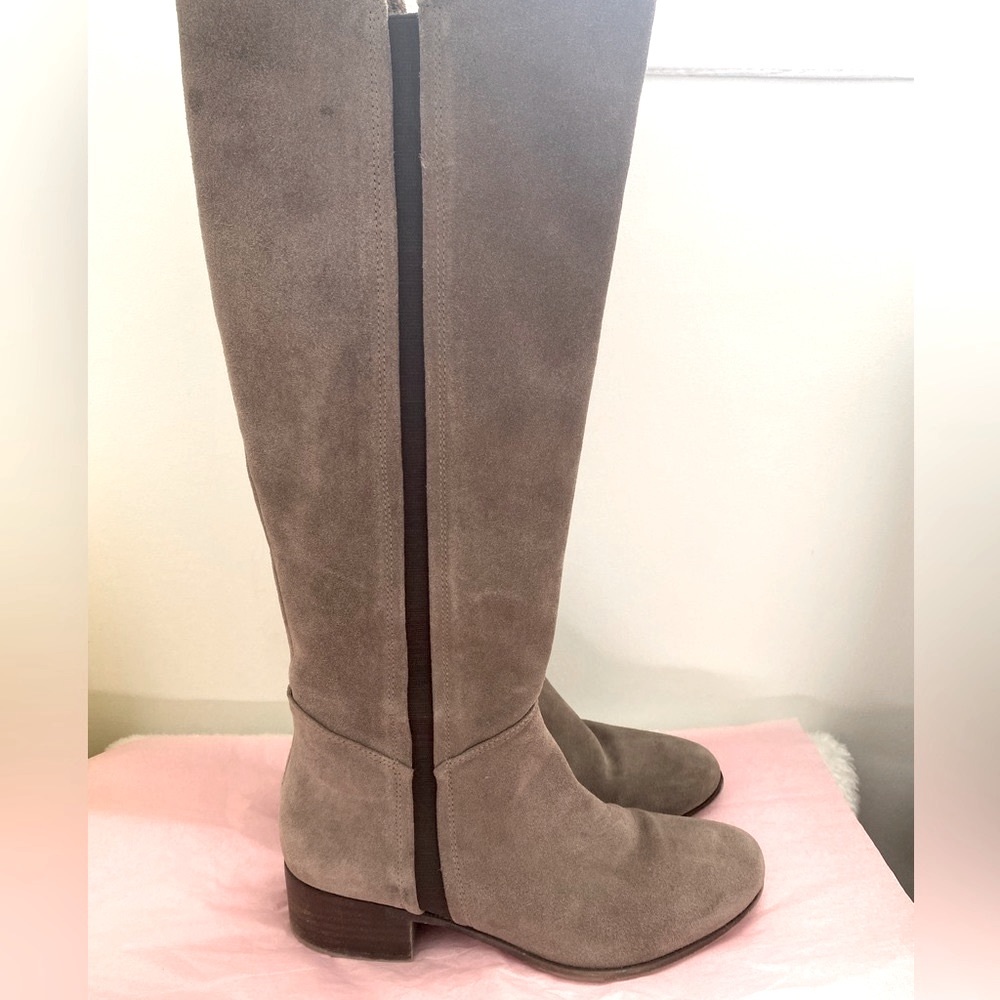 STEVE MADDEN Taupe Suede Boots - Size 8.5